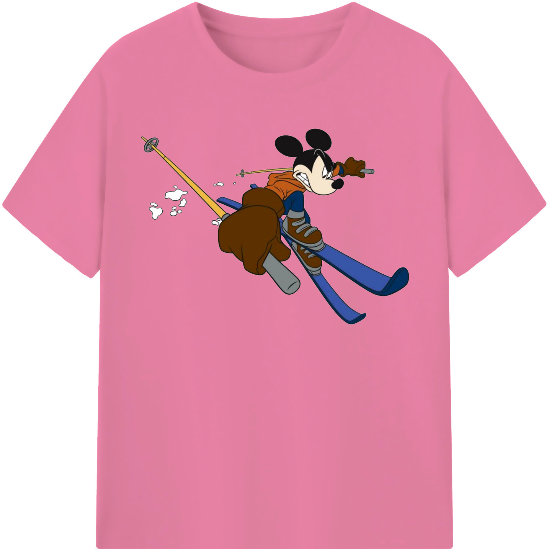 （画像用） ミッキーマウス Mickey Mouse 綿100％半袖Tシャツ（フロントプリント）